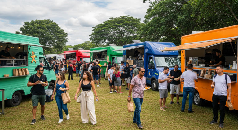 Food truck em festival de música no Brasil, novo padrão de alimentação em eventos